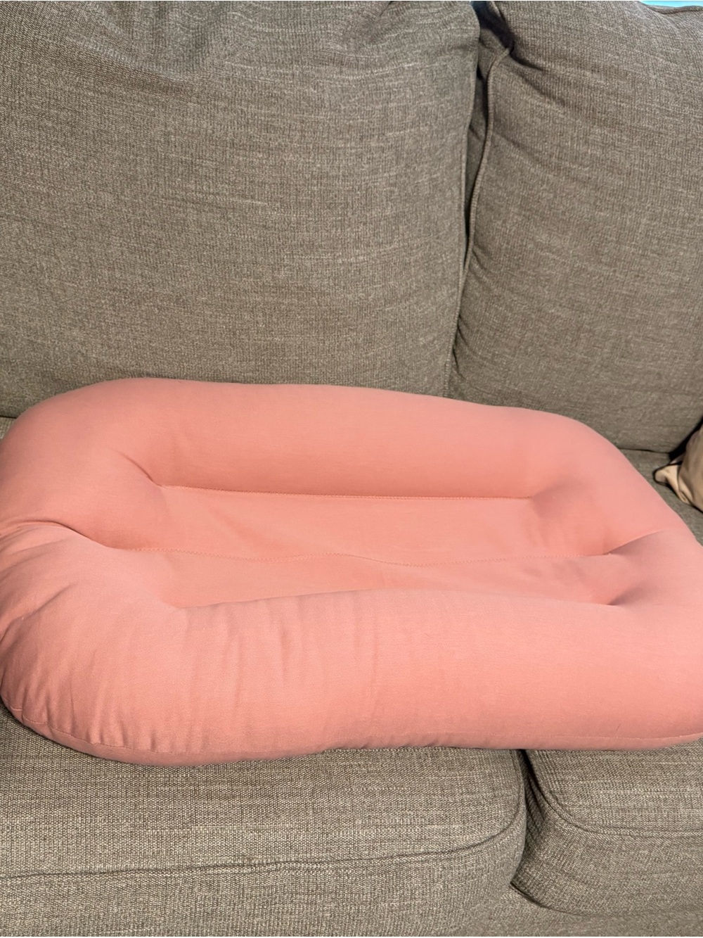 Snuggle Me Lounger Kids Plush Lounger in Pink